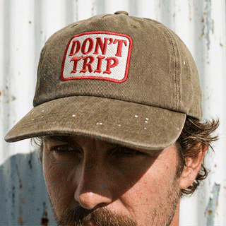 Don't Trip Washed Denim 5 Panel Snapback