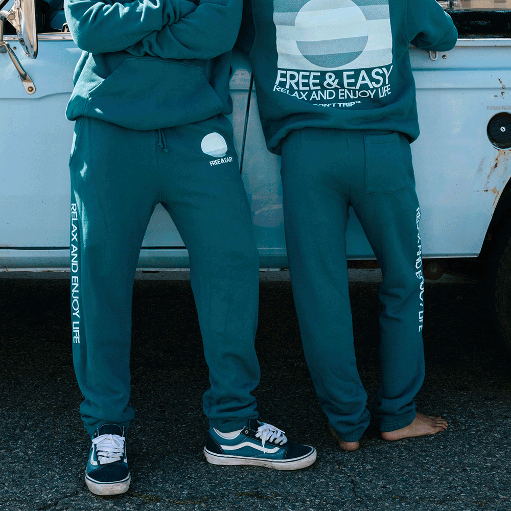 Horizon Lines Heavy Fleece Sweatpants Free & Easy