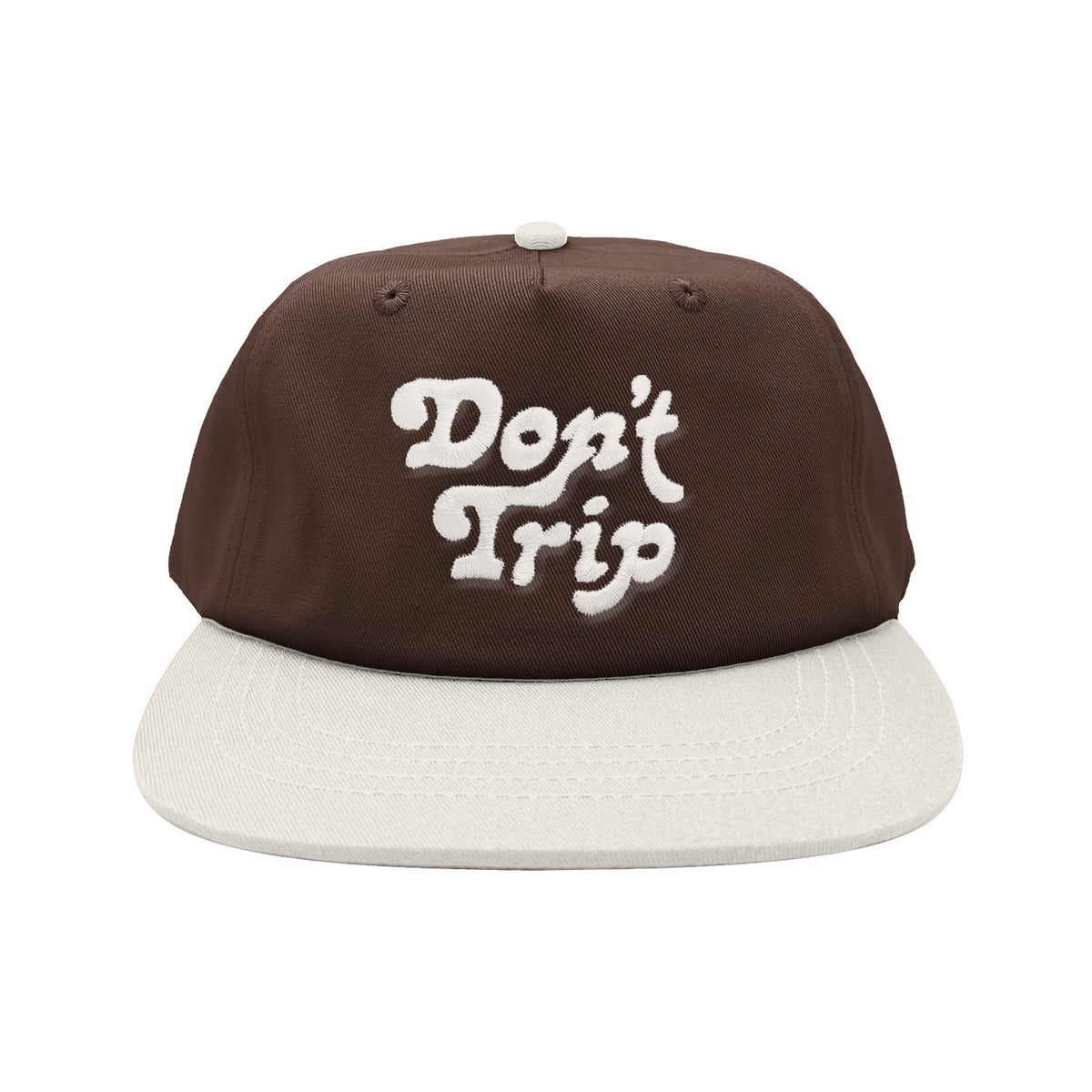 Don't Trip Two Tone Short Brim Snapback Hat - Free & Easy