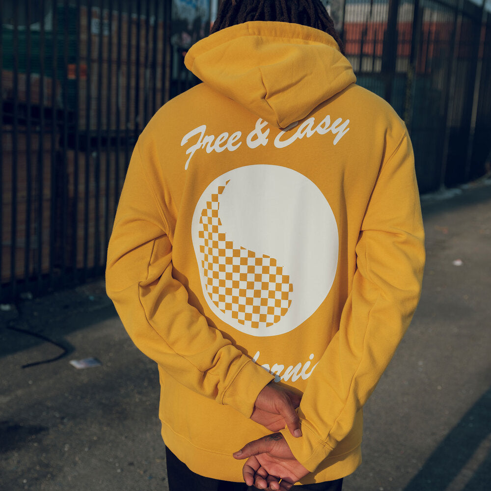 Vans checkered hoodie yellow discount