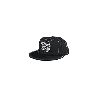 Don't Trip Hat Enamel Pin in black. Based on the hat worn by Mac Miller and LeBron James - Free & Easy