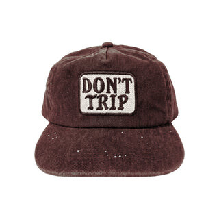 Don't Trip Washed Denim 5 Panel Snapback