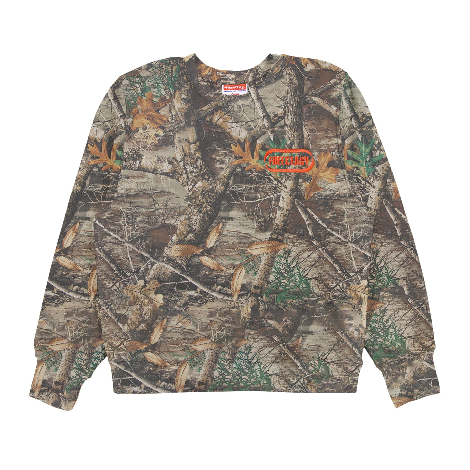 Free&Easy Realfree カモ ヘビー フリース スウェット 送関込 Crewnecks - Free & Easy