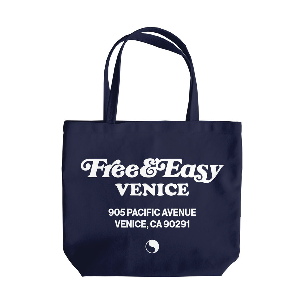 Venice Shop Tote Bag in Navy -Free & Easy