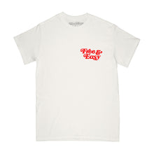 Load image into Gallery viewer, Don&#39;t Trip Drip SS Tee in off-white with red Free &amp; Easy design on a white background - Free &amp; Easy
