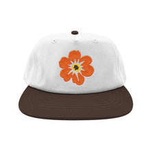 Load image into Gallery viewer, Free &amp; Easy white and brown hat with orange and yellow flower on a white background - Free &amp; Easy
