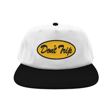 Load image into Gallery viewer, Oval Two Tone Short Brim Snapback Hat
