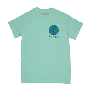 World Short Sleeve Tee in seafoam -Free & Easy