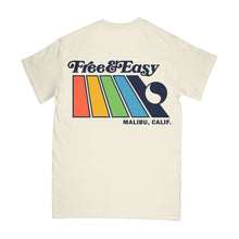 Load image into Gallery viewer, Natural Rainbow SS Tee in natural with a multicolor design on a white background -Free &amp; Easy
