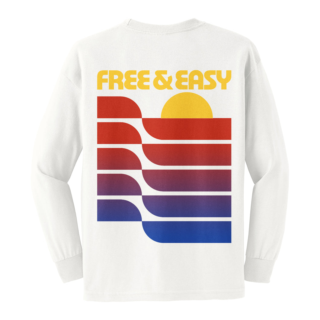 Sunset Waves Kids LS Tee