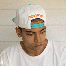 Load image into Gallery viewer, Poppy Two Tone Short Brim Snapback Hat

