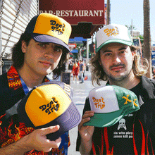 Load image into Gallery viewer, F&amp;E x Party Shirt Don&#39;t Trip Embroidered Trucker Hat
