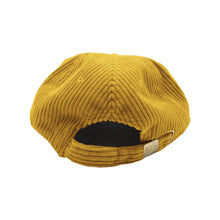 Load image into Gallery viewer, Don&#39;t Trip Fat Corduroy Dad Hat in mustard with white Don&#39;t Trip logo on a white background - Free &amp; Easy
